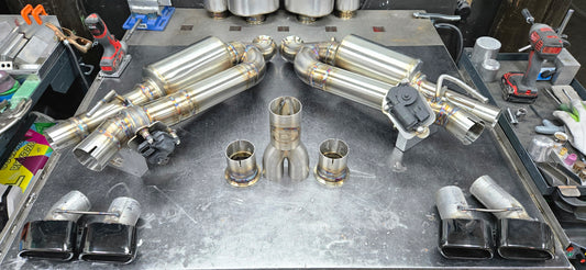 Cadillac CT4-V Blackwing 12" Lightweight " RACE " Muffler Retro-Slip OEM Tip Axleback Exhaust