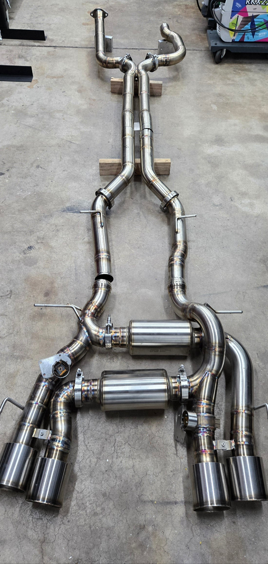 Valveless ATS-V Tig Welded 3" Catback Exhaust 14" Stainless Mufflers