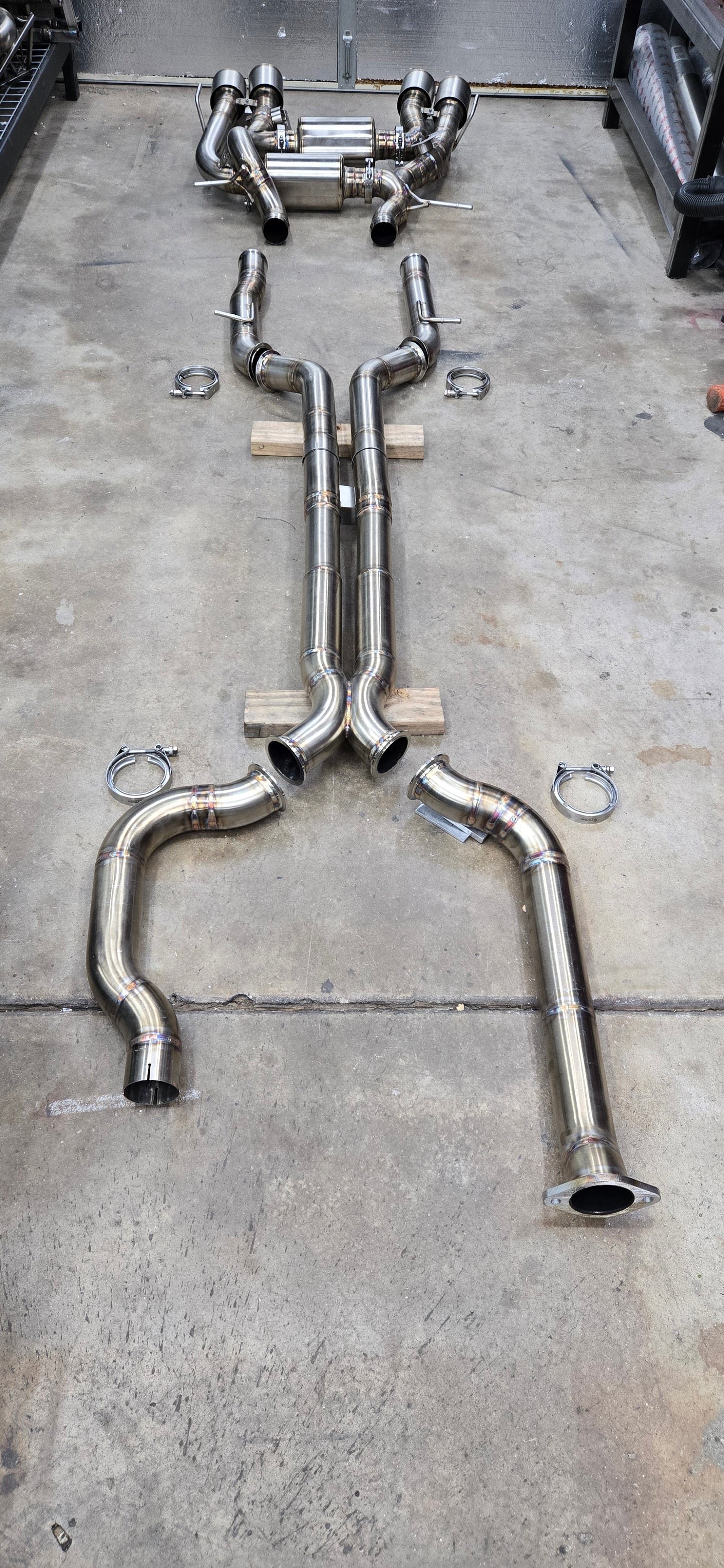 ATS-V Tig Welded 3" Catback Exhaust 12" Oval Resonators