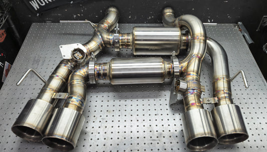ATS-V Tig Welded 3" Catback Exhaust 12" Oval Resonators