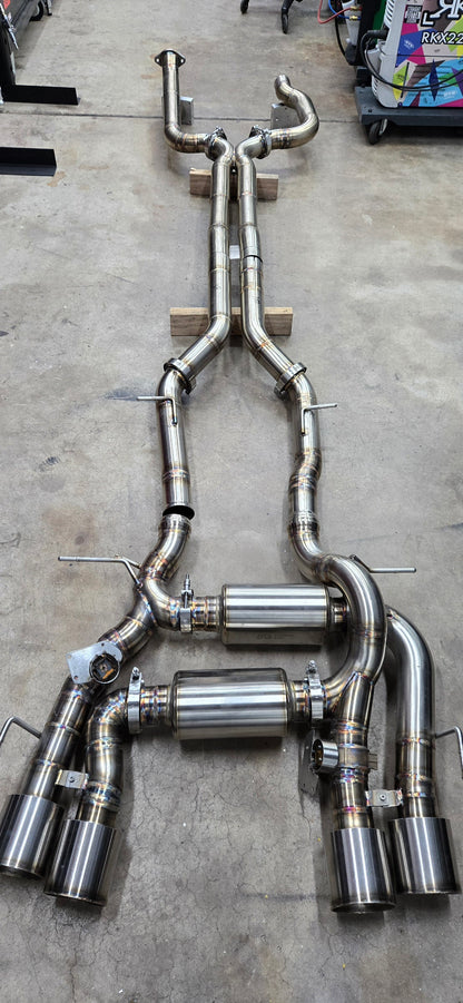ATS-V Tig Welded 3" Catback Exhaust 12" Oval Resonators