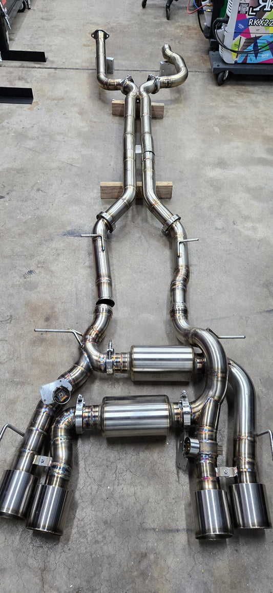 ATS-V Tig Welded 3" Catback Exhaust 12" Lightweight "Race " Mufflers