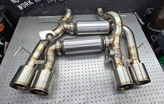 ATS-V Tig Welded 3" Catback Exhaust 14" Stainless Mufflers