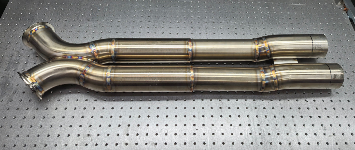 ATS-V Tig Welded 3" Catback Exhaust 12" Oval Resonators